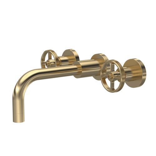 Hudson Reed Revolution Wall Mounted Basin Mixer - Brushed Brass (18769)