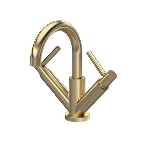 Hudson Reed Tec Lever Mono Basin Mixer - Brushed Brass (18772)