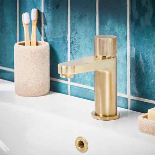 Koko Basin Mixer - Brushed Brass (22042)