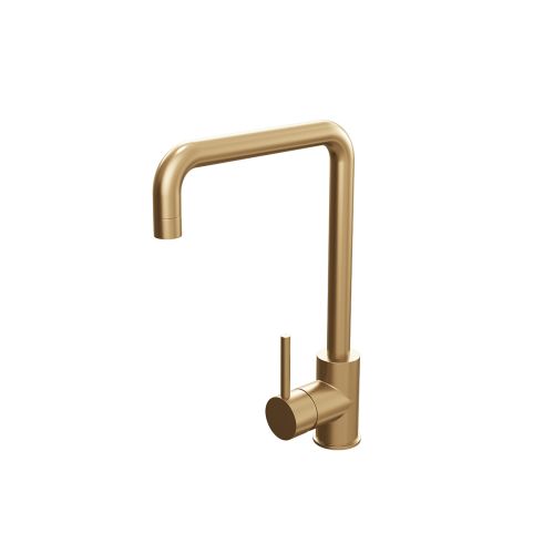 Single Lever Mono Kitchen Sink Mixer - Brushed Gold (16438)