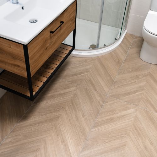 Loire Maple Chevron 60 x 120cm Rectified Matt Porcelain Tile - 1.44sqm perbox