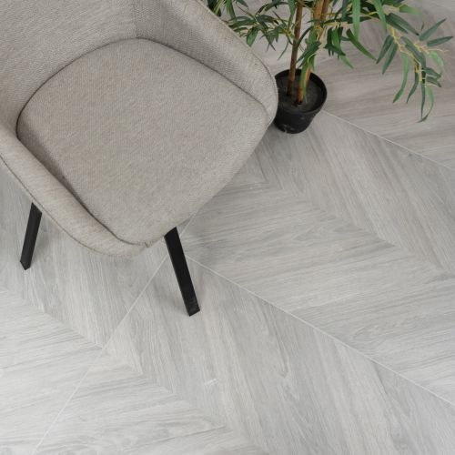 Loire Pearl Chevron 60 x 120cm Rectified Matt Porcelain Tile - 1.44sqm perbox