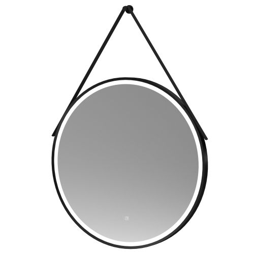 Hudson Reed 800mm Round Illuminated Mirror - Black (18830)