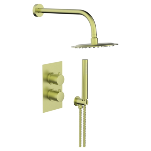 Eliseo Ricci Curve Twin Concealed Shower Kit inc Head, Arm and Handset