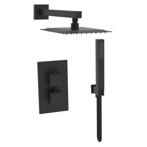 Eliseo Ricci Cube Twin Concealed Shower Kit inc Head, Arm and Handset -