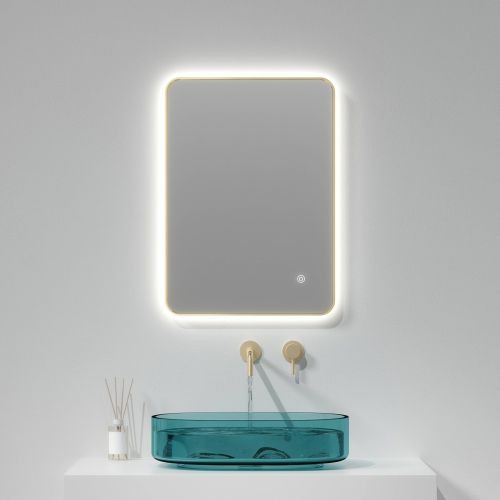 Brushed Brass Bluetooth 700mm x 500mm Frame Mirror with Colour Change (13629)