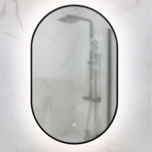 Tablet Black Frame 800mm x 500mm LED Mirror with Colour Change (20538)