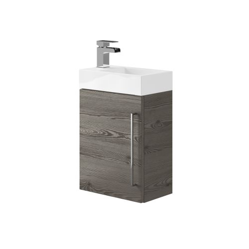 Mito 400mm Wall Mounted Vanity Unit & Basin - Anthracite Oak (21175)