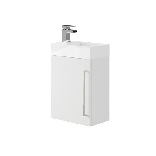 Mito 400mm Wall Mounted Vanity Unit & Basin - Pearl Grey Matt