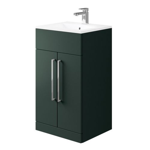 Mito 500mm Floorstanding Vanity Unit & Basin - Fir Green (21180)