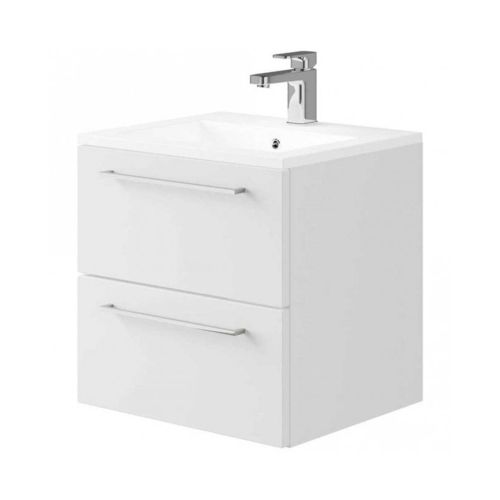 Mito 500mm Wall Mounted Vanity Unit & Basin - Pearl Grey Matt (21929)