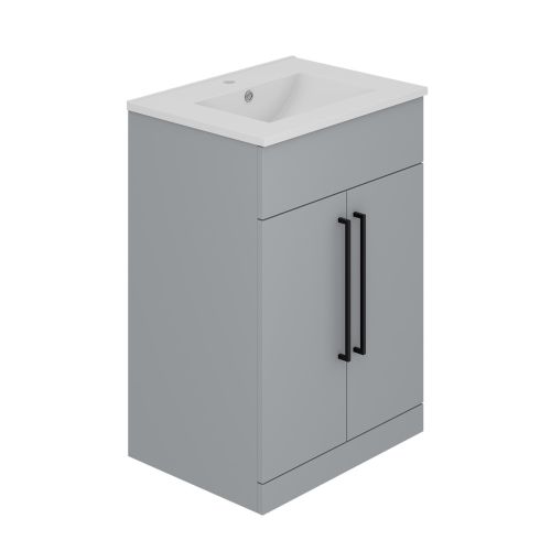 Mito 600mm Floorstanding Vanity Unit & Basin - Dove Grey Gloss (21930)