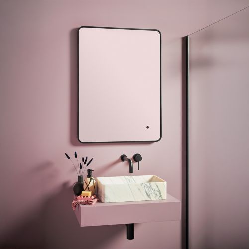 Eliseo Ricci Soft Square LED 600x800mm Mirror - Black Frame (19534)