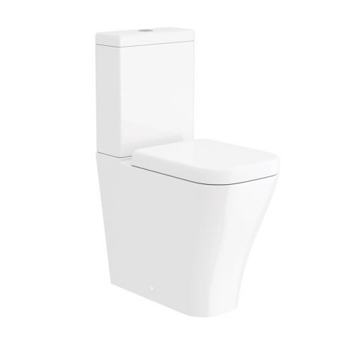 Como Close Coupled Fully Back to Wall Comfort Height Rimless Toilet and Soft Close Seat (22085)