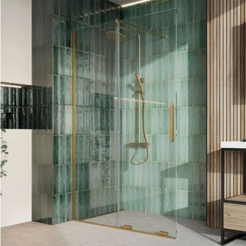 Kiimat 8motion 8mm Sliding Wetroom 1500mm x 2000mm - Brass