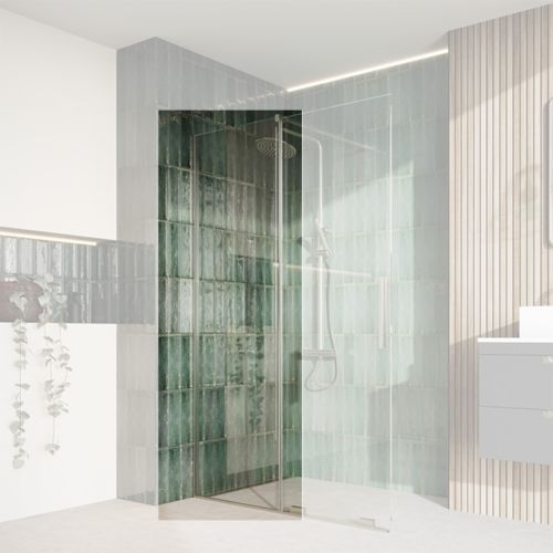 Kiimat 8motion 8mm Side Panel 700mm x 2000mm - Brushed Nickel