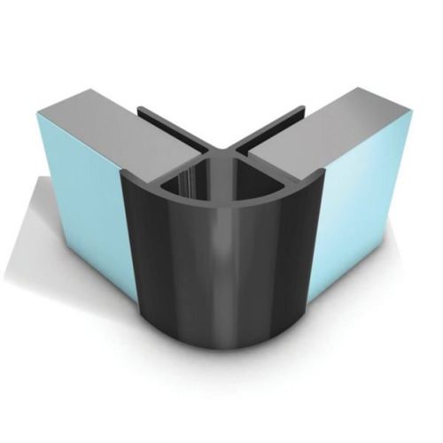 CLASSIC Type B External Corner Aluminium Extrusion - Matt Black - 2450mm Long (21261)