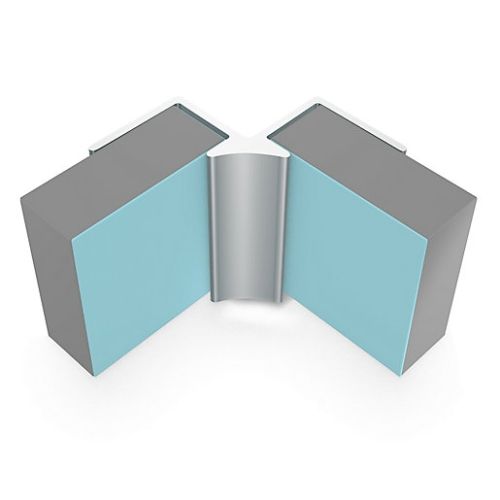 CLASSIC Type A Internal Corner Aluminium Extrusion - Satin Anodised - 2450mm Long