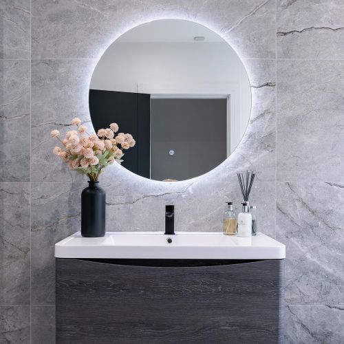 Bella 800mm Round Backlit LED Mirror with Demister