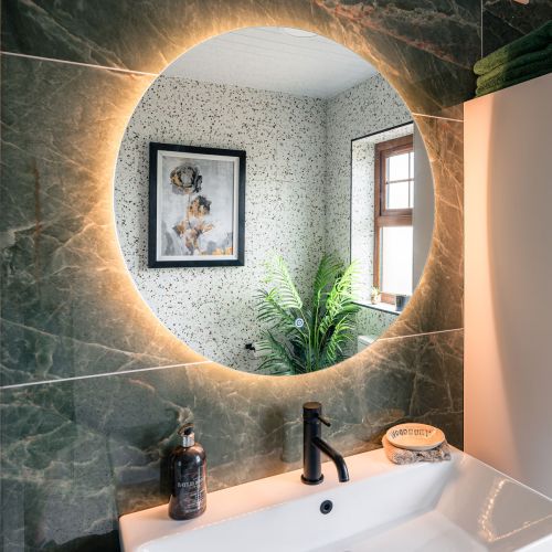 Bella 800mm Round Backlit LED Mirror with Demister