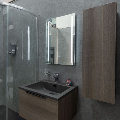 Trax 800 x 600 LED Frosted Mirror with Demister (21262)