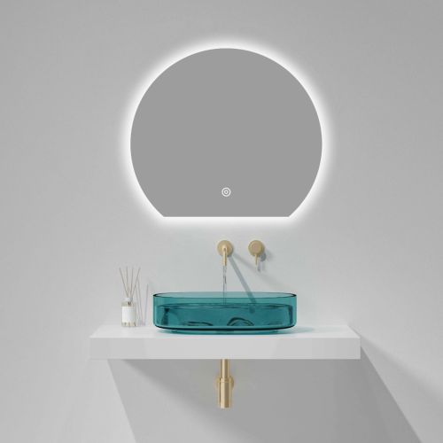 Arc 800mm Round Backlit LED Mirror with Demister