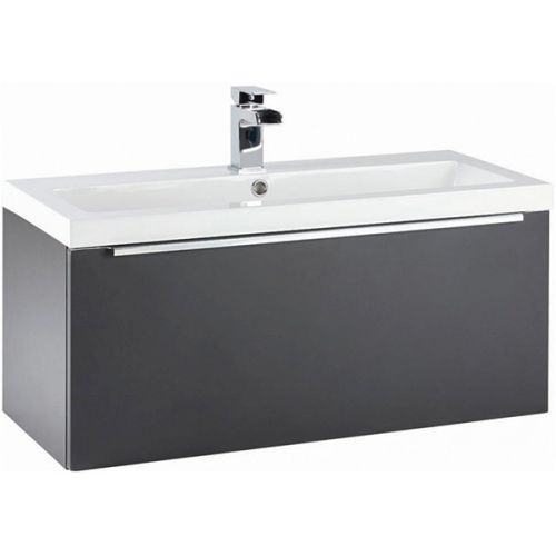 Muro 800mm Wall Mounted Vanity Unit & Basin - Matt Grey (10005)