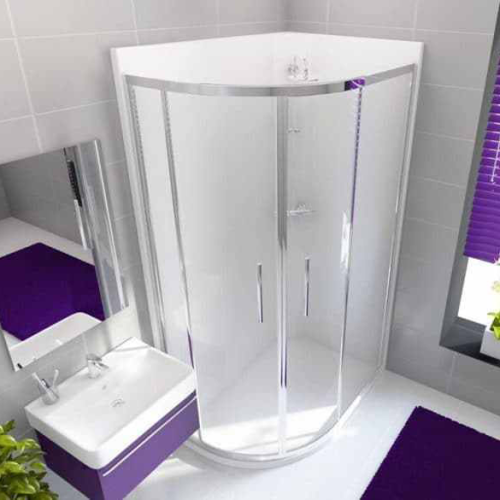 Neptune 1200 x 900mm Porcelain White Offset Quadrant Leak Free Shower Pod - Left Hand (5241)