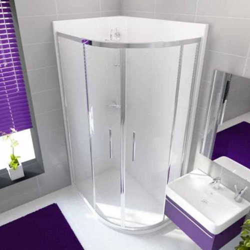 Neptune 1200 x 900mm Porcelain White Offset Quad Leak Free Shower Pod - Right Hand (5293)