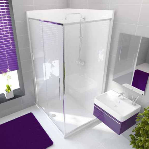 Neptune 1200 x 900mm Porcelain White Rectangle Leak Free Shower Pod - Right Hand (5294)