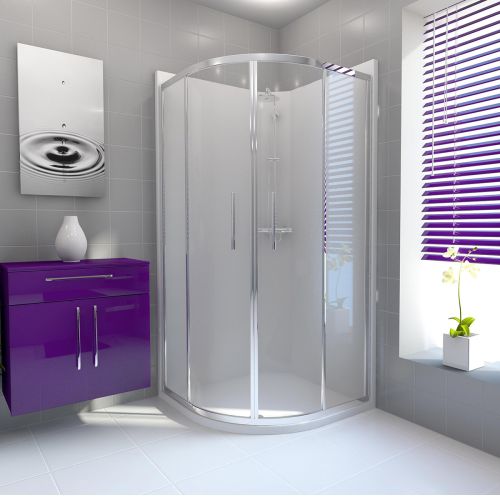 Neptune 900mm Porcelain White Quadrant Leak Free Shower Pod With Double Doors (5239)