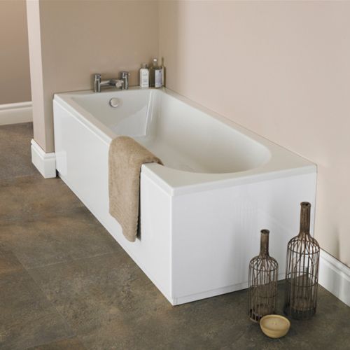 Barmby 1700 x 750mm Single Ended Bath & Feet