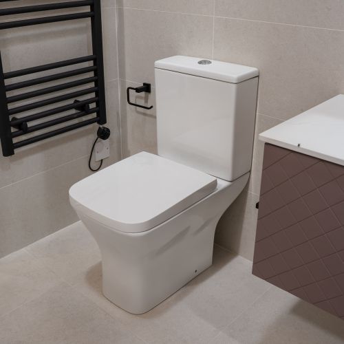 Nuie Ava Rimless Close Coupled Toilet & Soft Close Seat