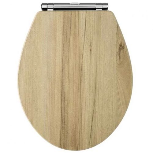 Premier Replacement Carlton Wooden Soft Close Toilet Seat & Cover - Natural Walnut (21985)