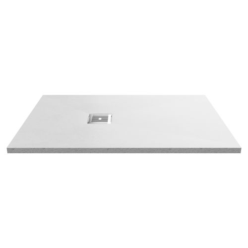 Nuie Pearlstone 1200 x 800mm Slate Rectangular Shower Tray - White (16355)