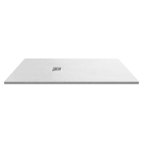 Nuie Pearlstone 1600 x 800mm Slate Rectangular Shower Tray - White (16367)