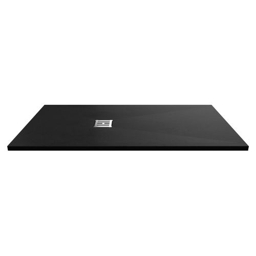 Nuie Pearlstone 1600 x 800mm Slate Rectangular Shower Tray - Black (16368)