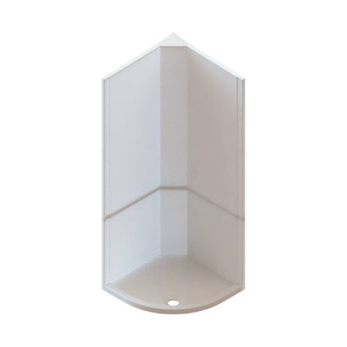 Neptune 800mm Quad Shower Enclosure - Porcelain White (2695)
