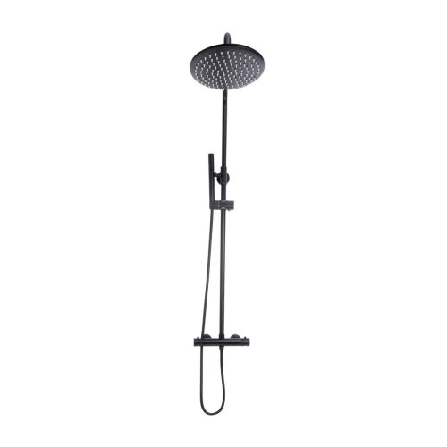 Eliseo Ricci Exclusiv Round Rigid Riser Shower - Black (13006)