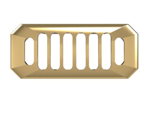 Hudson Reed Ceramics Accessories Richmond Brushed Brass Overflow Cover (18825)