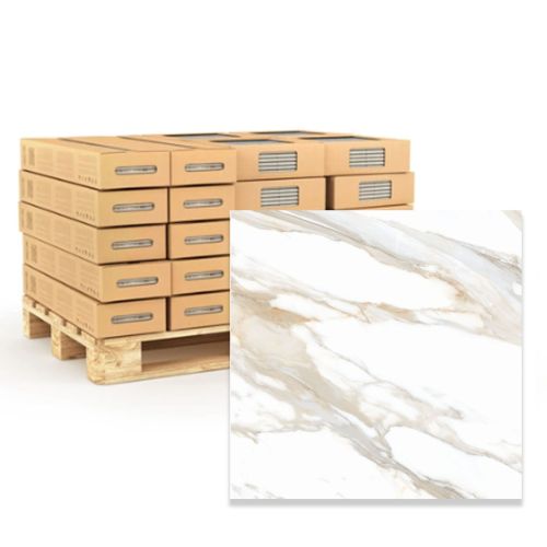 Greylac Gold Polished 60 x 60cm Rectified Porcelain Tile - 57.6sqm Pallet