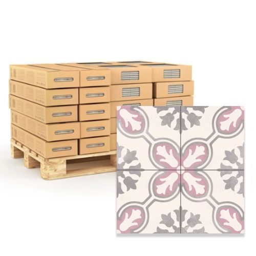 Swansea Amberley Orchid Pink 45 x45cm Porcelain Pattern Tile   - 33.33sqm Pallet