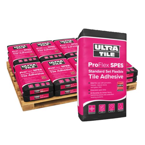 Ultra Tile ProFlex SPES S1 Standard Set Flexible Tile Adhesive White - 54x 20kg Bags Pallet