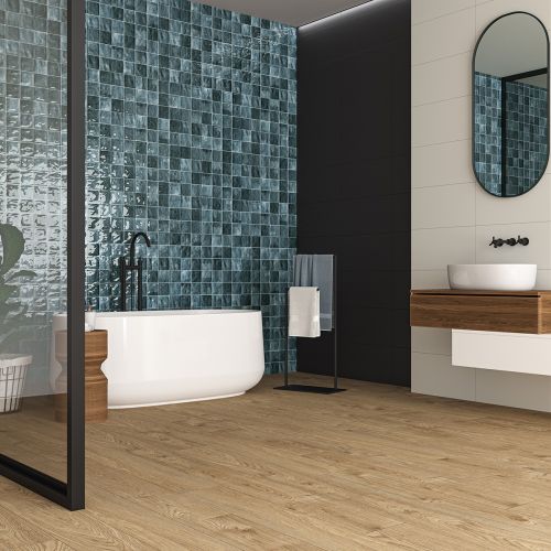 Cool Blue Brick Effect 31.6 x 60cm Wall Tile - 1.52sqm perbox