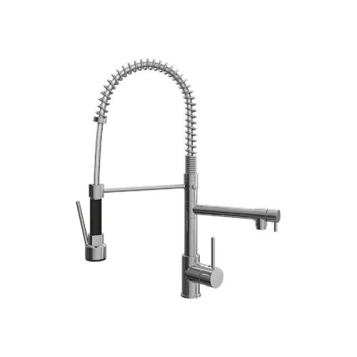 Biella Kitchen Mixer with Swivel Spout & Directional Spray - Chrome (22109)