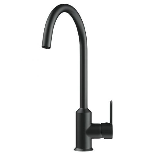 Entice Kitchen Sink Mixer with Swivel Spout & Single Lever - Granite Matt Black Finish (10951)