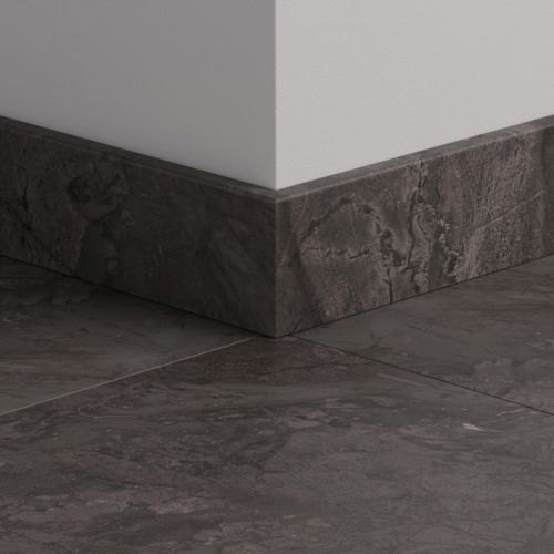 Pergo Vinyl Matching Skirting - Viskan Black Alpstone - 2400mm x 58mm x 12mm - Sold Per Length  (21073)