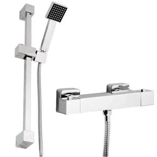 Eliseo Ricci Cube Square Shower Bar Valve with Slide Rail Kit