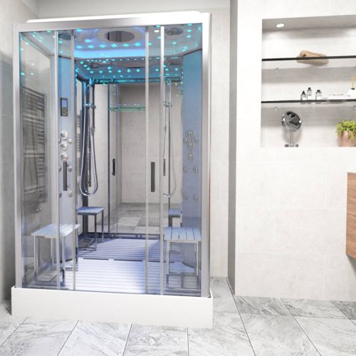 Insignia Platinum 1400 x 900mm Twin Shower Cabin - Chrome (15556)