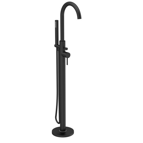 Hudson Reed Tec Floor Standing Bath Shower Mixer - Matt Black (18851)